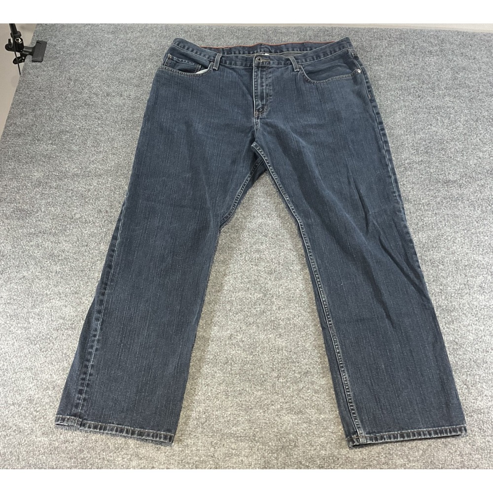 Eddie Bauer 40x32 Men's Blue Denim Jeans Straight Leg Classic Fit Dark Wash Casu